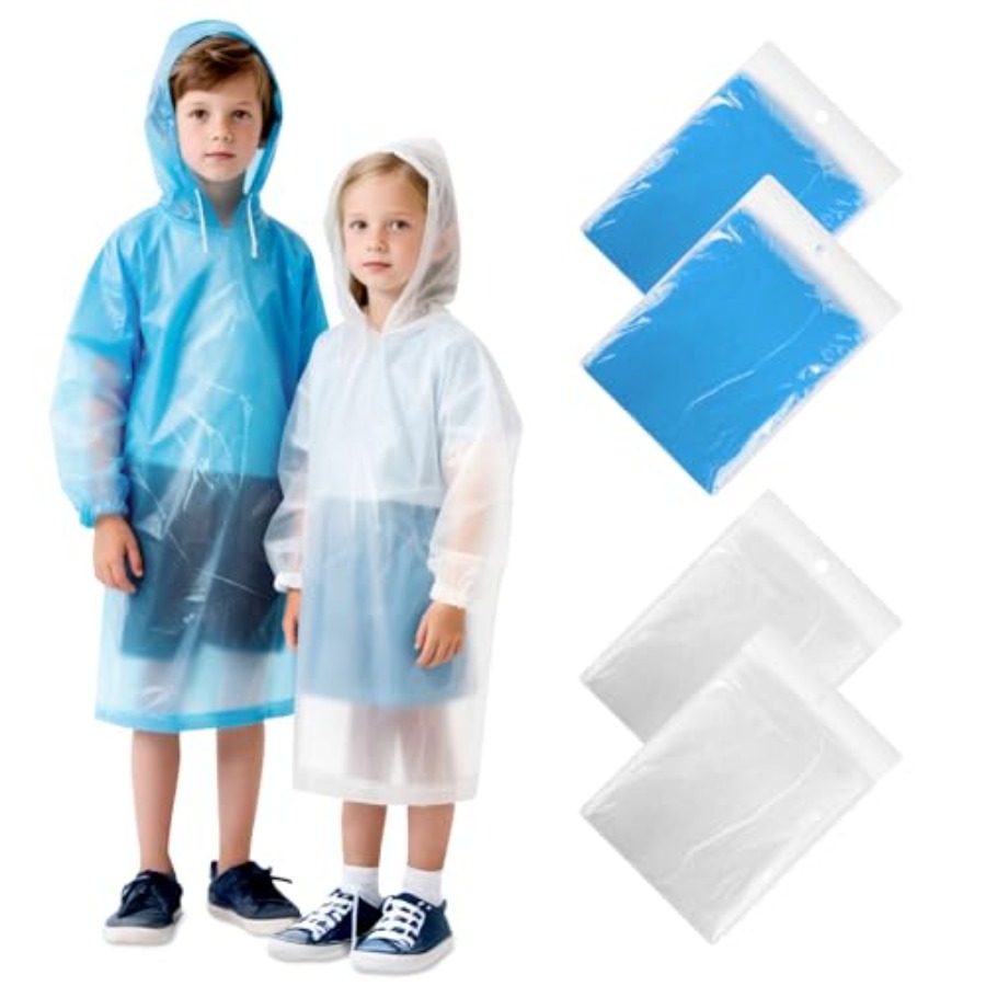 Emergency Poncho Rain - GAOHUI 4/6 Pack Disposable Rain Poncho