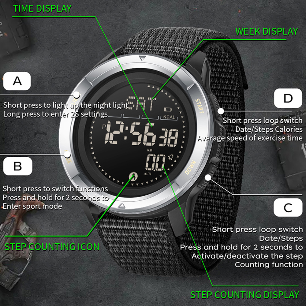 SANDA Brand Electronic Watches - Compass Lensatic ulasan dan harga