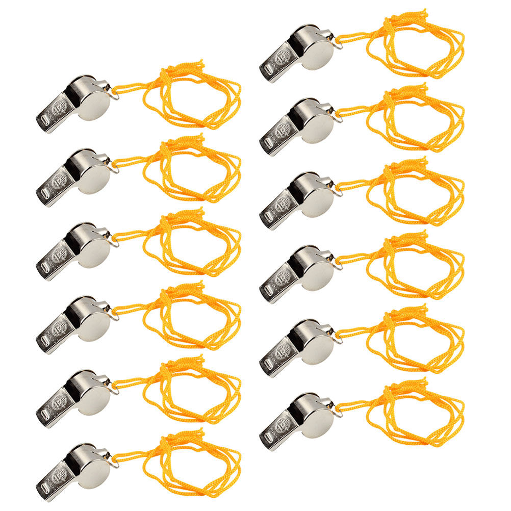 12Pcs Premium Metal Whistle Lo - Emergency Whistle Loud ulasan dan harga