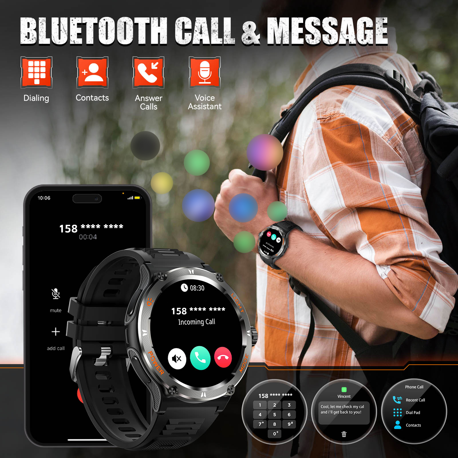 EIGIIS Smart Watch 3ATM Waterp - Compass Lensatic ulasan dan harga