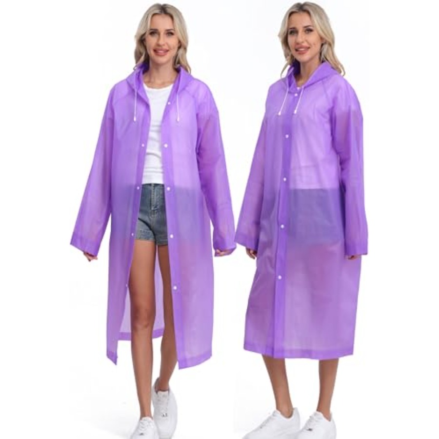 2-Pack Reusable Rain Ponchos f - Emergency Poncho Rain ulasan dan harga
