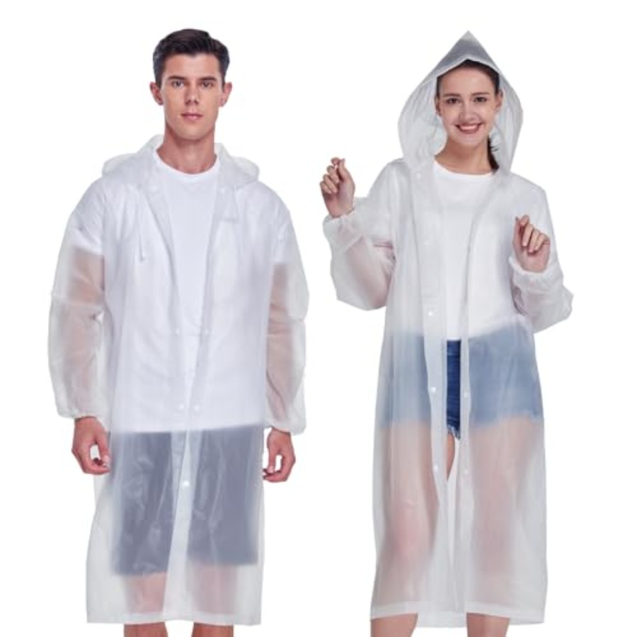 2 Pack Waterproof Rain Ponchos - Emergency Poncho Rain ulasan dan harga
