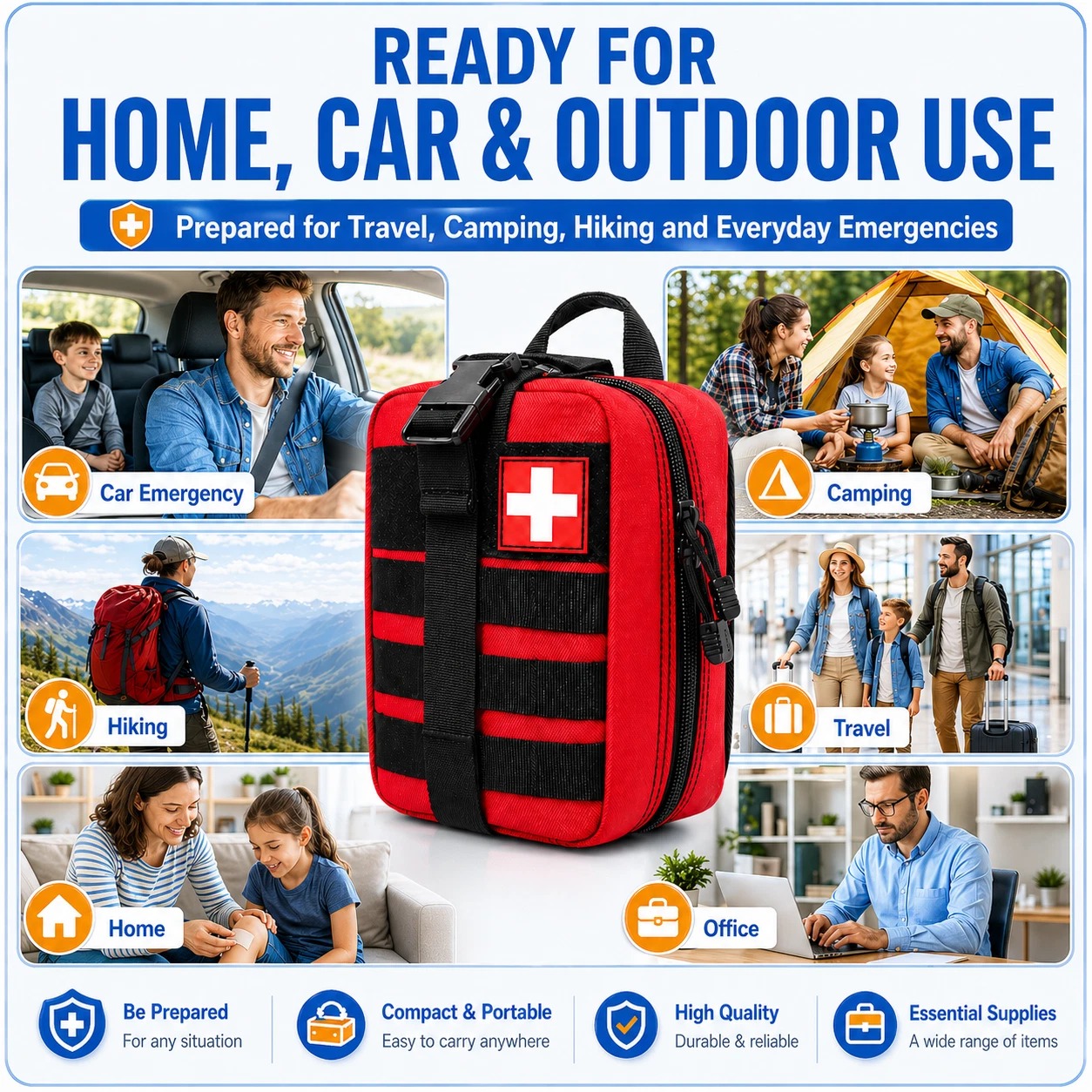 363pcs First Aid Kit Bag All P - Bivy Bag Emergency ulasan dan harga