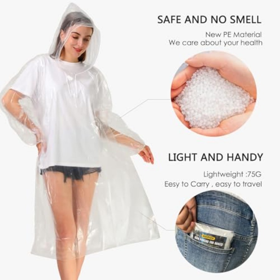 Disposable Rain Ponchos for Ad - Emergency Poncho Rain ulasan dan harga