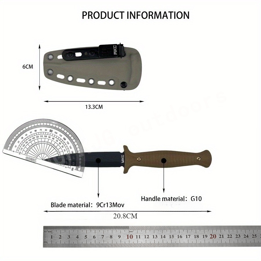 High Hardness MKC V24 Fixed Bl - Bushcraft Knife Fixed ulasan dan harga