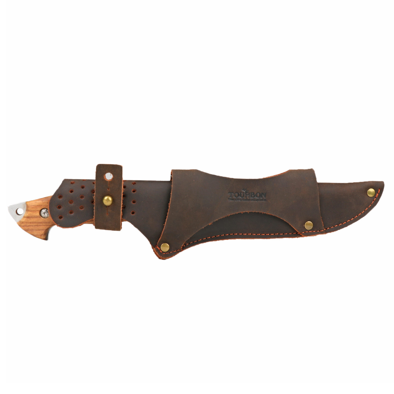 Tourbon Leather Tool Fixed Bla - Bushcraft Knife Fixed ulasan dan harga