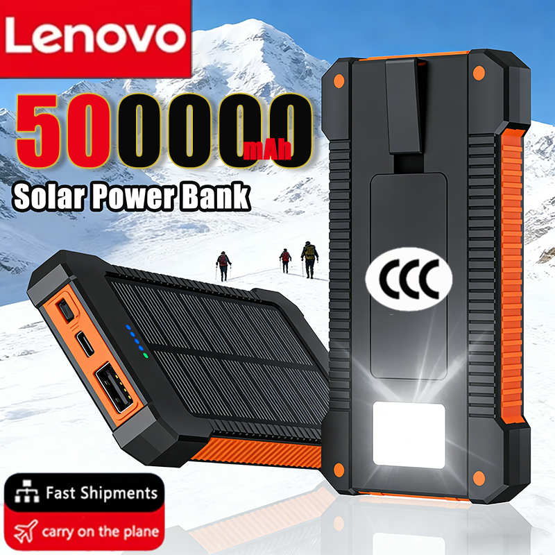 Lenovo 500000mAh Portable Sola - Solar Emergency Charger ulasan dan harga