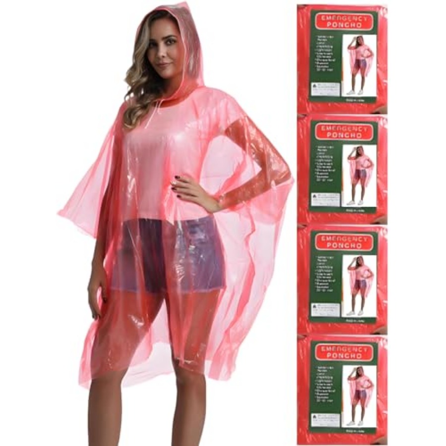 4/6/12 Pack Disposable Rain Po - Emergency Poncho Rain ulasan dan harga