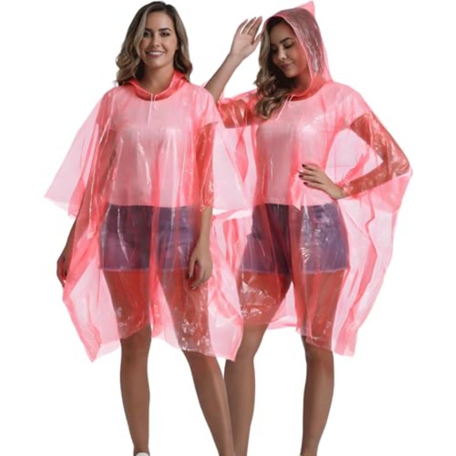 4/6/12 Pack Disposable Rain Po - Emergency Poncho Rain ulasan dan harga