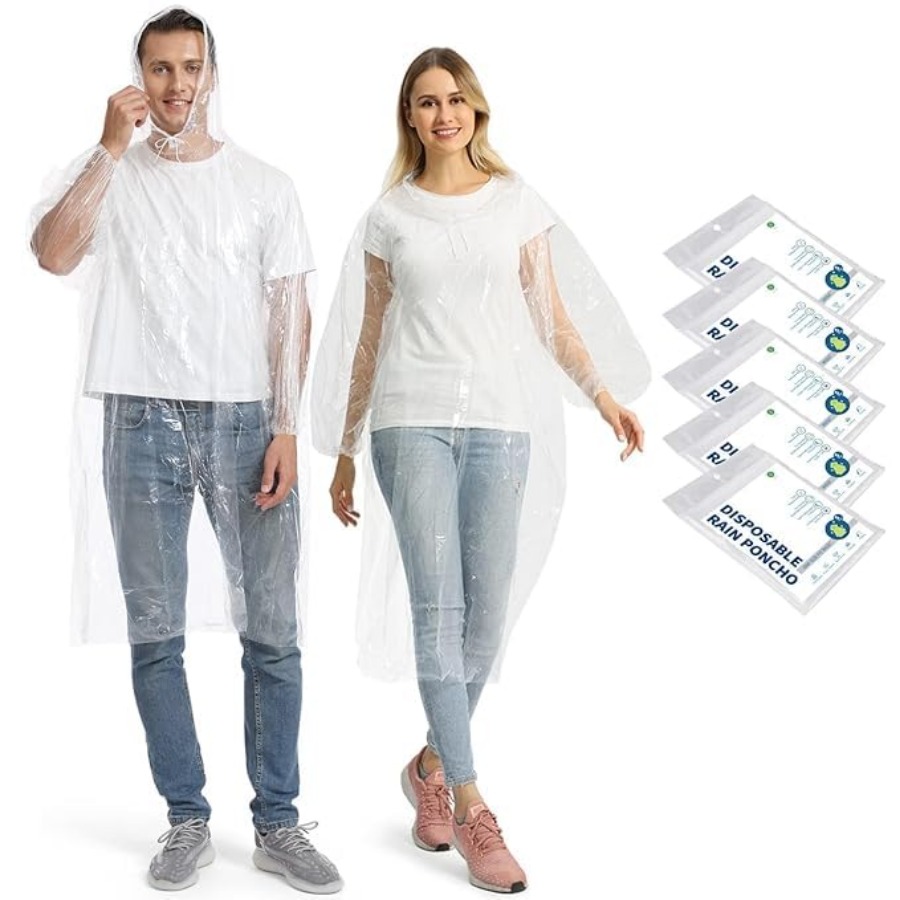 5/10/20 Pack Rain Ponchos, Dis - Emergency Poncho Rain ulasan dan harga