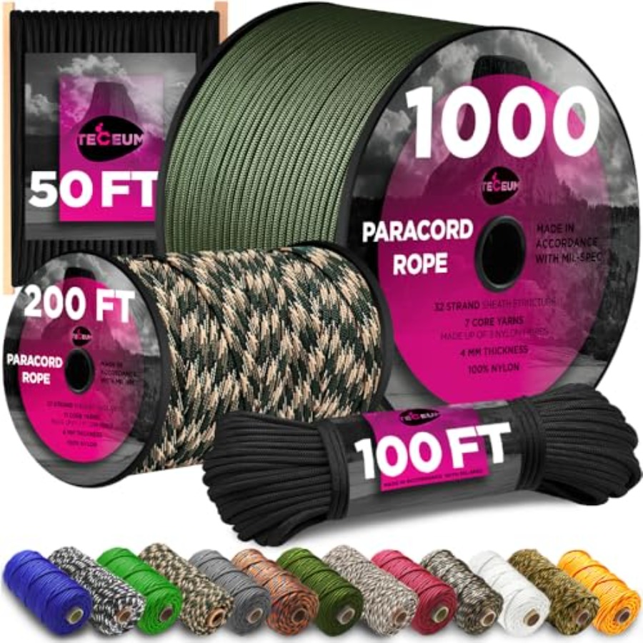 Paracord Rope 750 lb 1000ft/ 2 - Para Cord 1000Ft ulasan dan harga