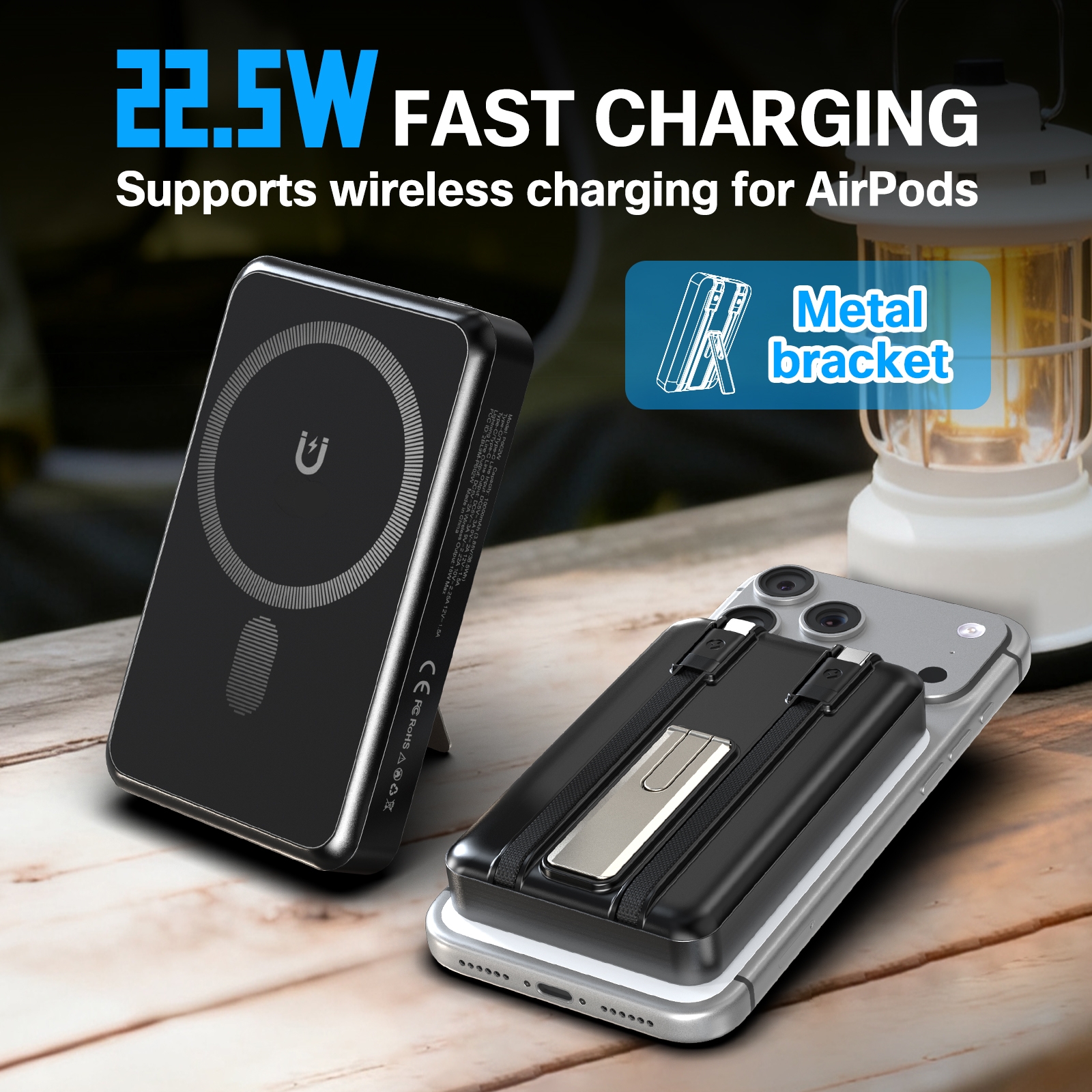 10000mAh Magnetic Wireless Pow - Solar Emergency Charger ulasan dan harga