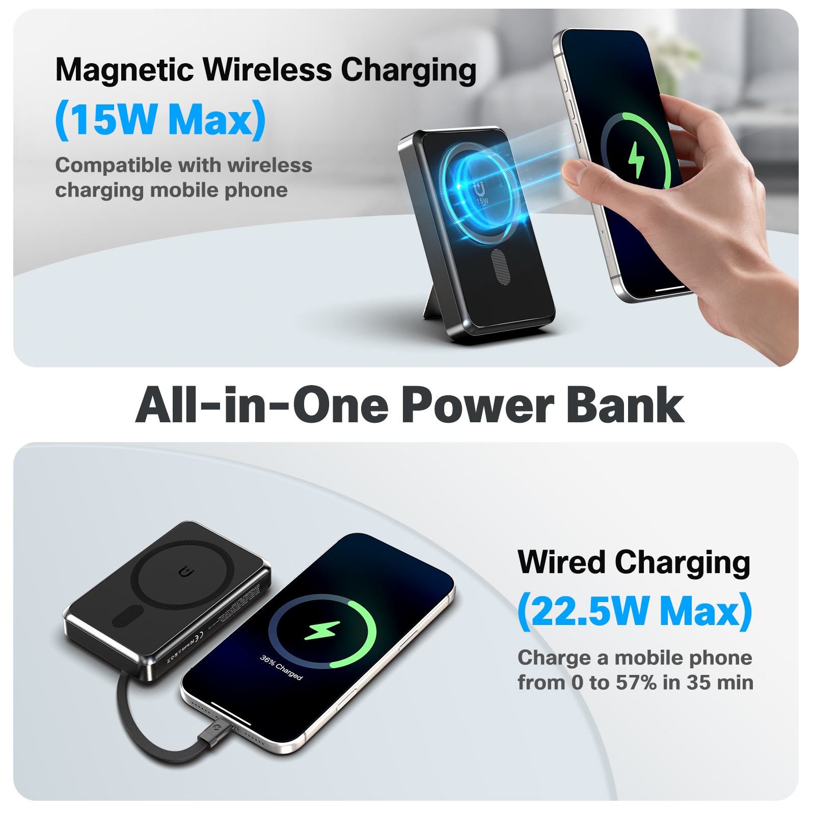 10000mAh Magnetic Wireless Pow - Solar Emergency Charger ulasan dan harga
