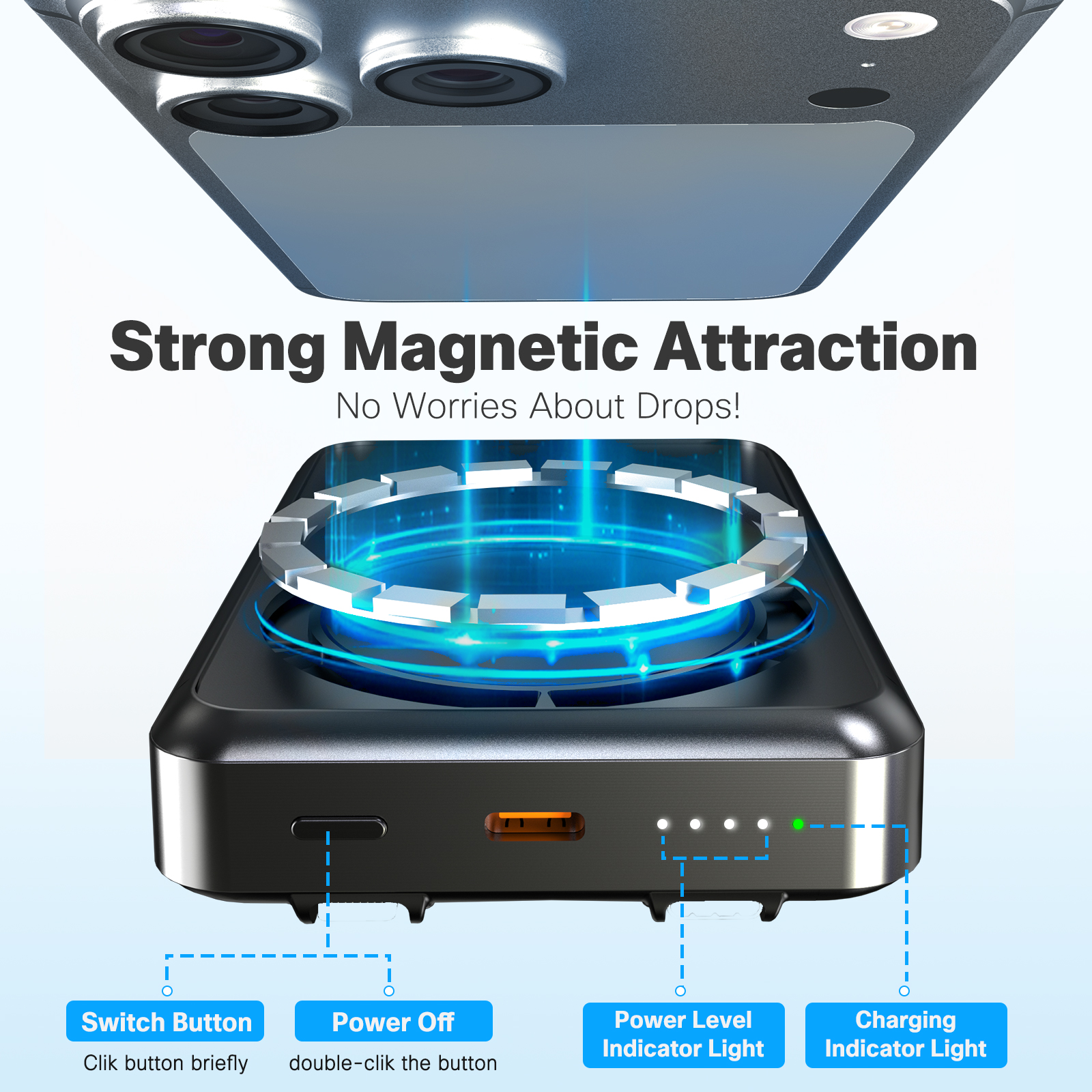 10000mAh Magnetic Wireless Pow - Solar Emergency Charger ulasan dan harga