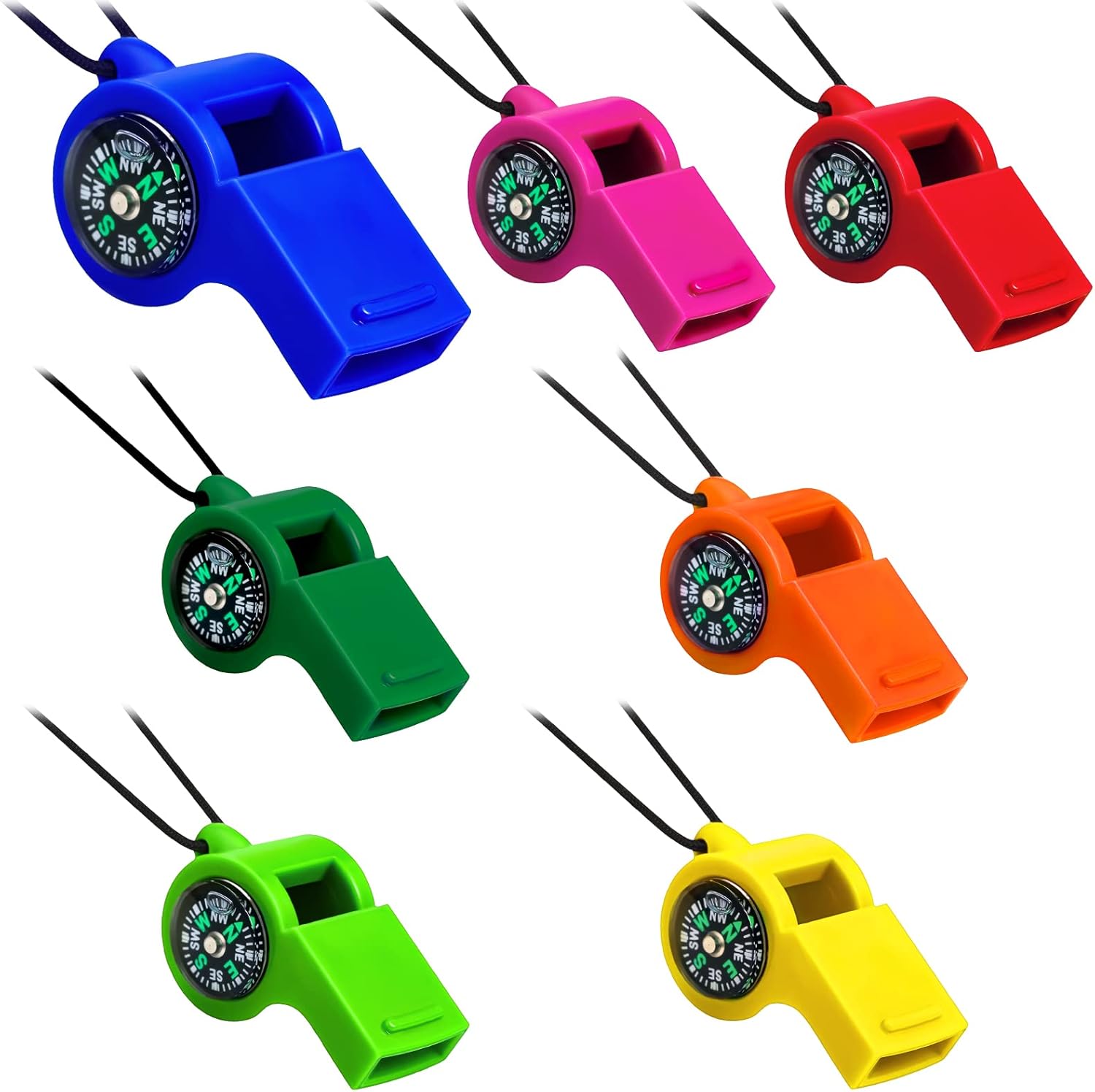 7 Pack 2-in-1 Whistle Compass  - Emergency Whistle Loud ulasan dan harga