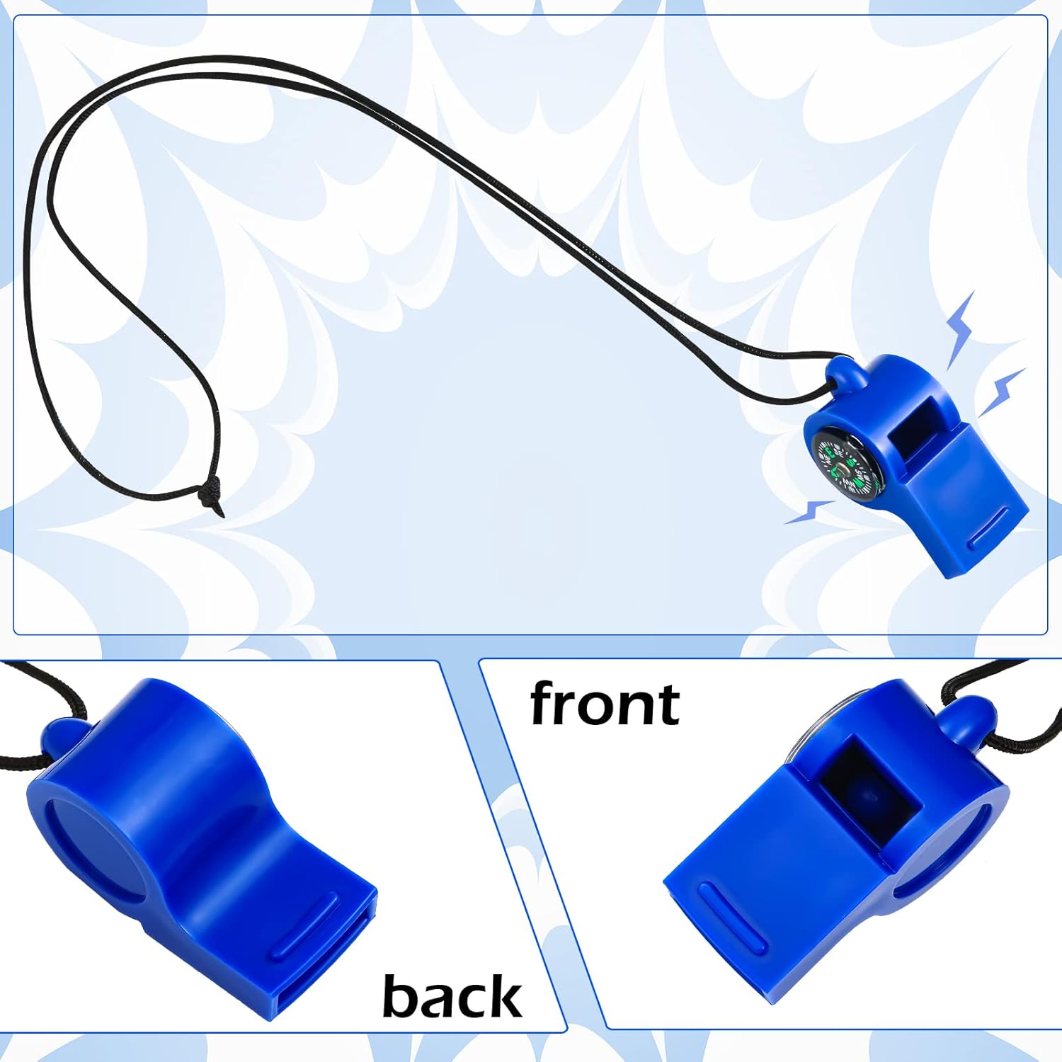 7 Pack 2-in-1 Whistle Compass  - Emergency Whistle Loud ulasan dan harga