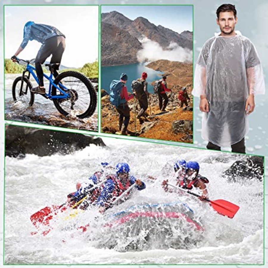 150 Pcs Disposable Rain Poncho - Emergency Poncho Rain ulasan dan harga