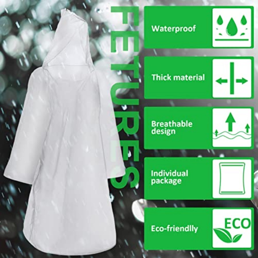 150 Pcs Disposable Rain Poncho - Emergency Poncho Rain ulasan dan harga