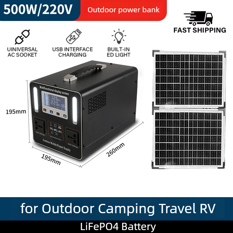 500Wh 500W 220V Portable Power - Solar Emergency Charger ulasan dan harga