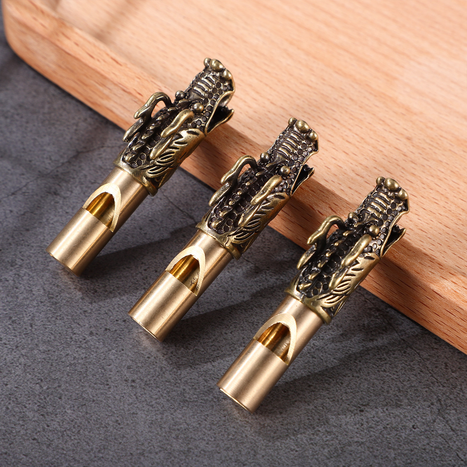 3Pcs Dragon Head Brass Whistle - Emergency Whistle Loud ulasan dan harga