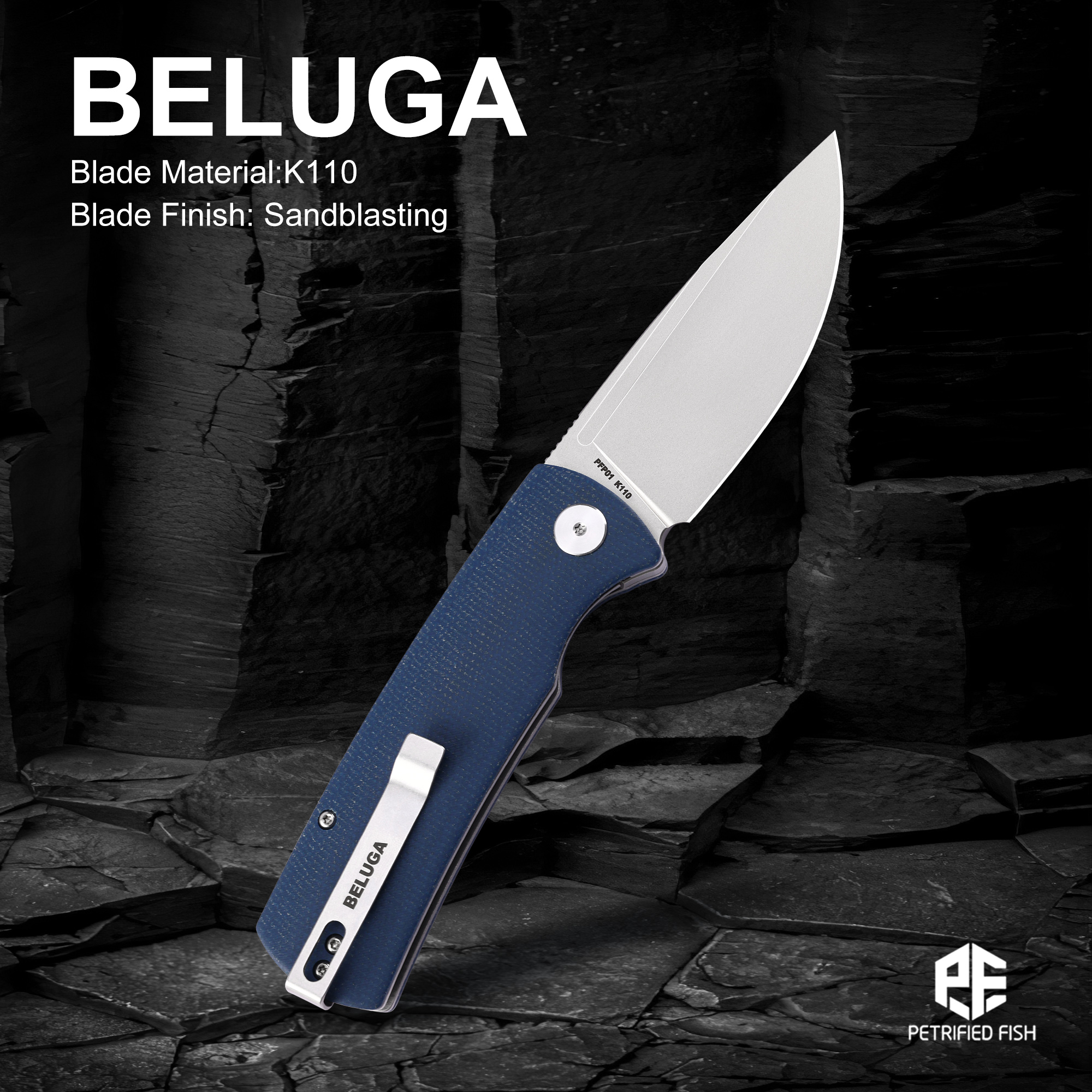 Petrified Fish Beluga PFP01 Qu - Bushcraft Knife Fixed ulasan dan harga