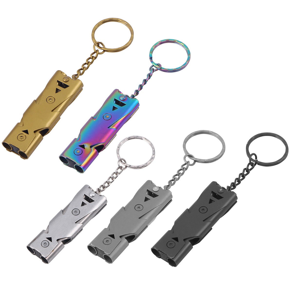 1Pcs Double Tube Survival Emer - Emergency Whistle Loud ulasan dan harga