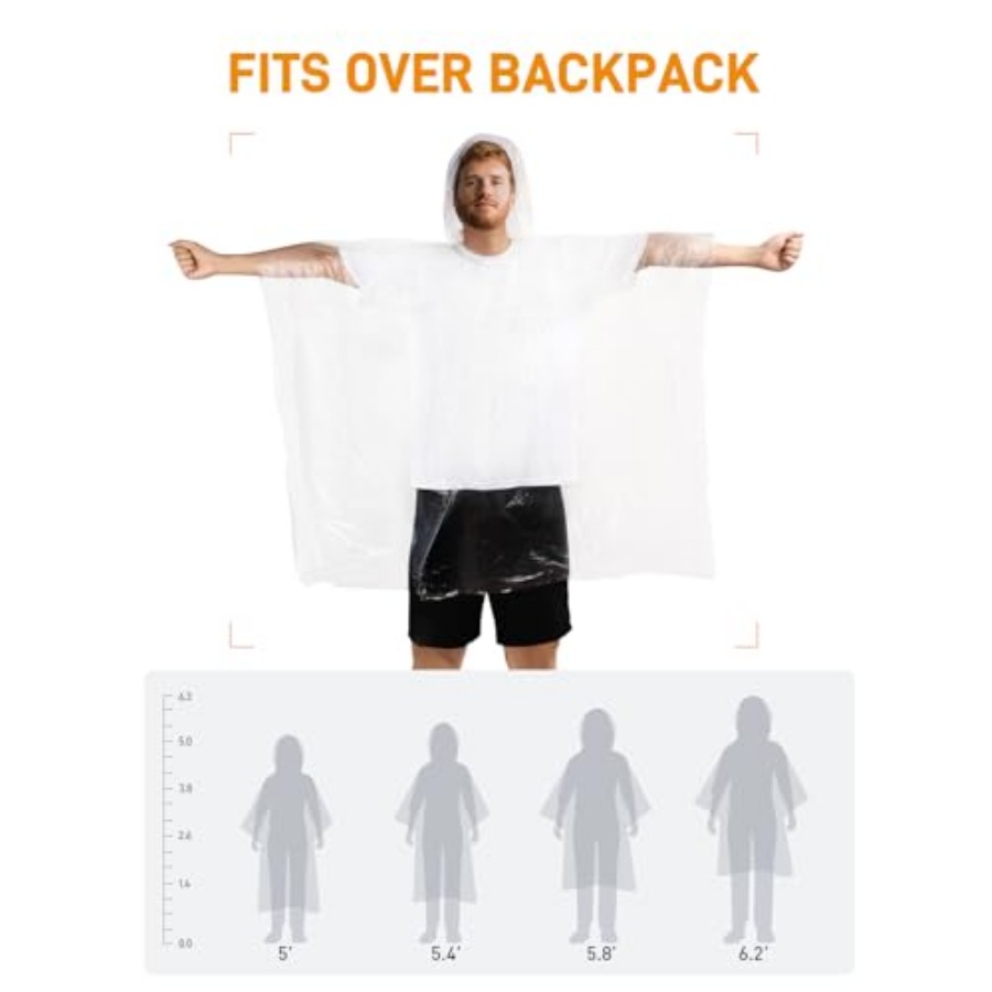 Disposable Rain Ponchos Emerge - Emergency Poncho Rain ulasan dan harga