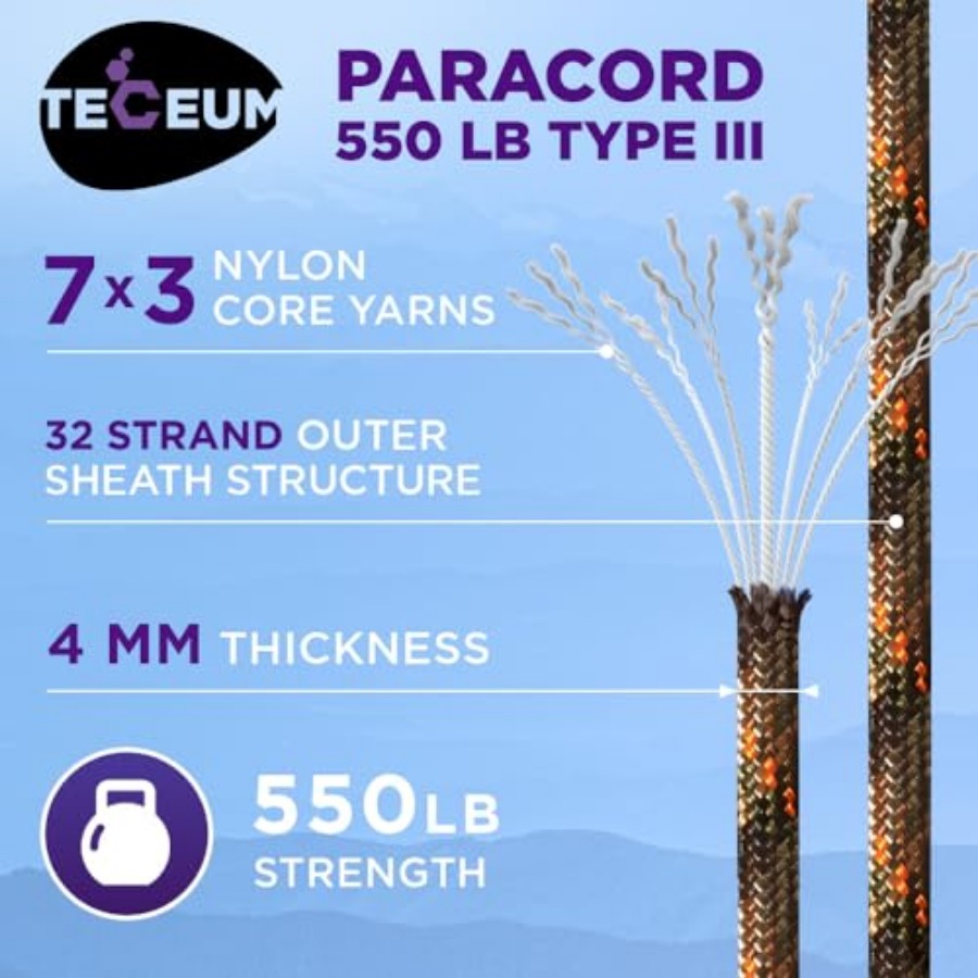 Reflective Paracord Rope 1000  - Para Cord 1000Ft ulasan dan harga