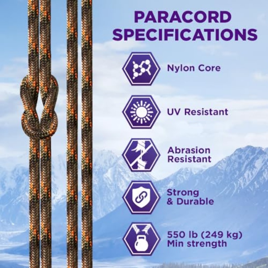 Reflective Paracord Rope 1000  - Para Cord 1000Ft ulasan dan harga