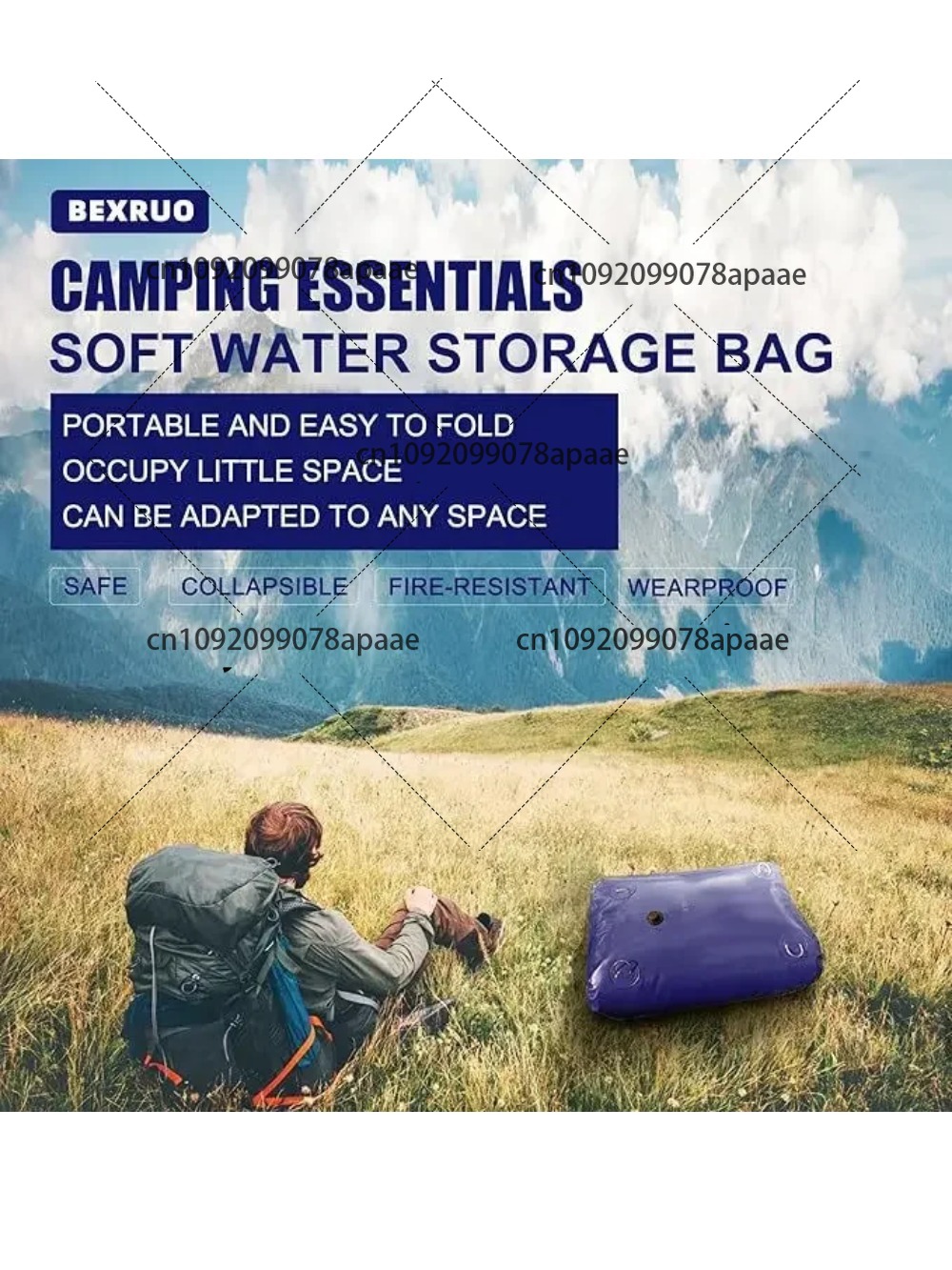 110L PVC Water Storage Bag, Po - Water Bag Collapsible ulasan dan harga