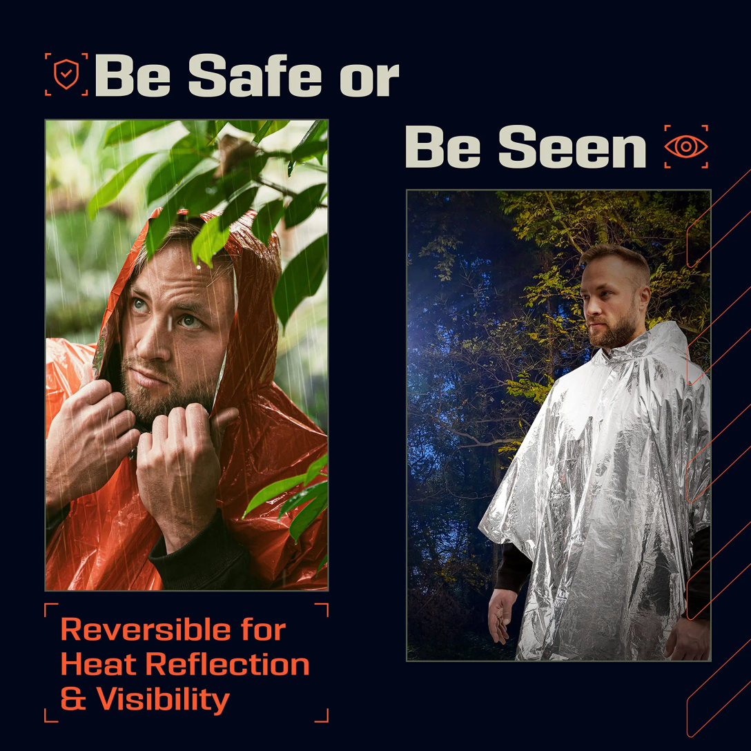 Emergency Rain Poncho with Hoo - Emergency Mylar Tent ulasan dan harga
